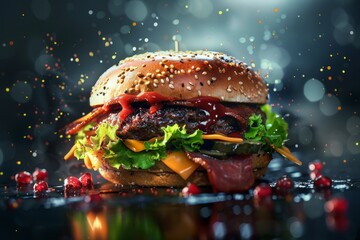 Burger Realistic photography