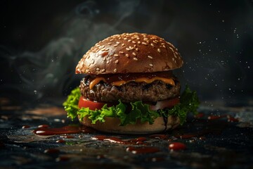 Burger Realistic photography