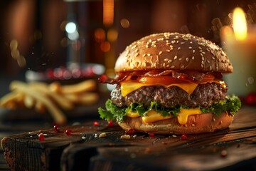 Burger Realistic photography