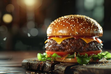 Burger Realistic photography