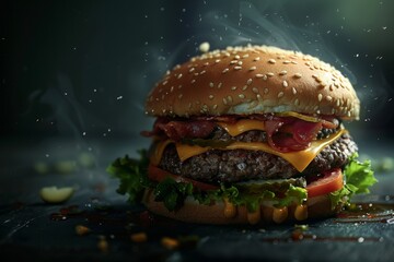 Burger Realistic photography