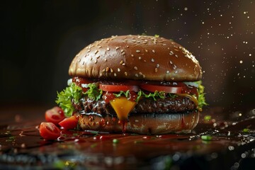 Burger Realistic photography