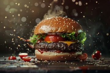 Burger Realistic photography
