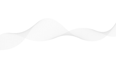 Gray  wave curve lines abstract background with flowing particles. Digital energy waves technology concept. Modern backdrop design for business, presentation, banner.