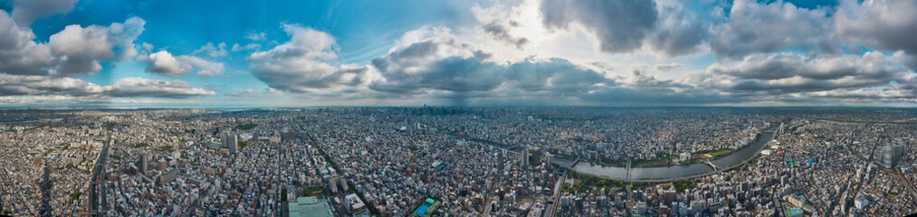 panorama shot of Tokyo city
