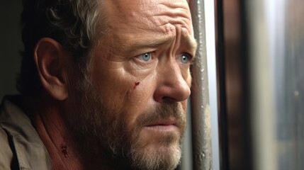 person in the window