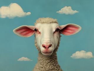 Head of a sheep, illustration