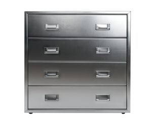 Metal file cabinet cut out