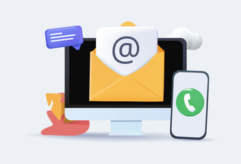 Help line abstract concept 3D vector illustration. Get in touch, contact, support. Customer self-service, call center, online assistance, FAQ, e-support system, virtual service. 3D illustration vector