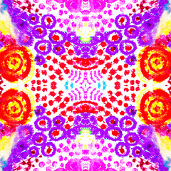 Modern Ethnic Pattern. Vivid Aztec Watercolor.