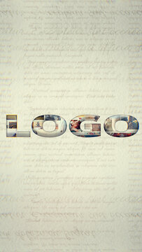 Mosaic Multi Frame Photos Logo. Vertical Stories Opener for Social Media.
