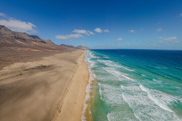 Ocean beach aerial view