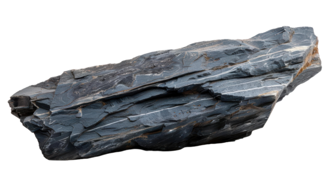 Abstract rugged graphite gray rock in a fascinating geological natural formation