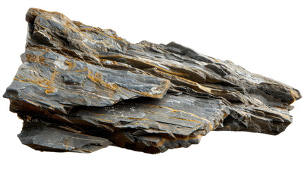 Geological Sedimentary Rock with Layered Strata and Natural Patterns