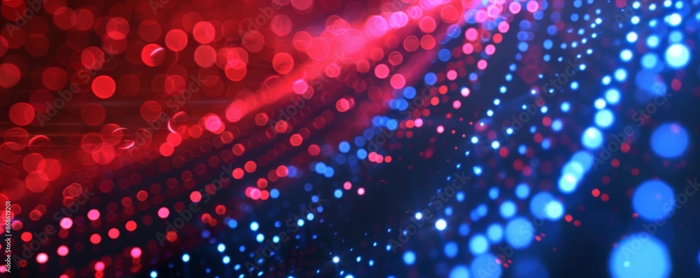 Poster abstract red and blue bokeh background