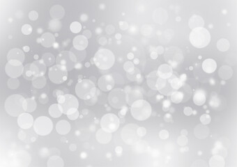 Gray and white gradient abstract backgrounds combined with blurred circles, dots and bokeh can be used in media design. Website banner and presentation.