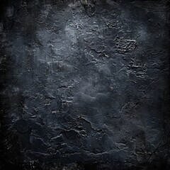 A dark grunge background texture for design, featuring rough and worn textures with subtle hints of light in the corners. It's perfect as an overlay or for creating urbanstyle designs. The black color