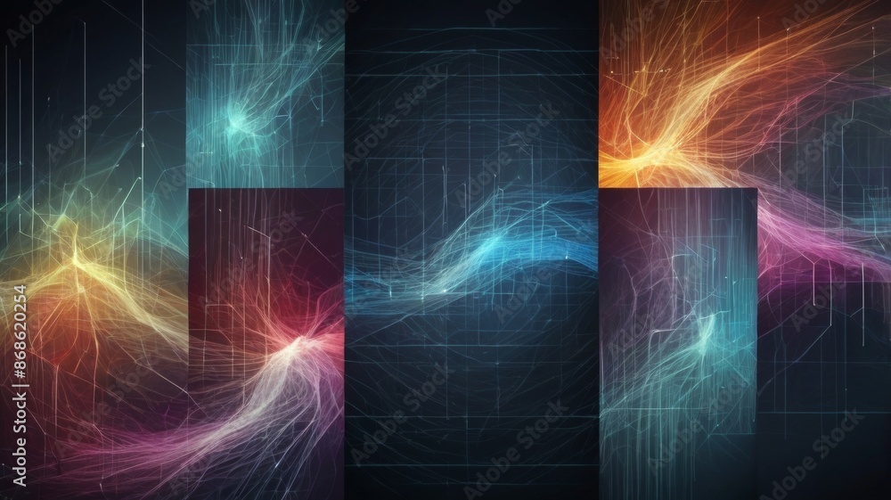 Poster abstract digital backgrounds are ideal for technology workflows, neural networks, ai, data transmiss