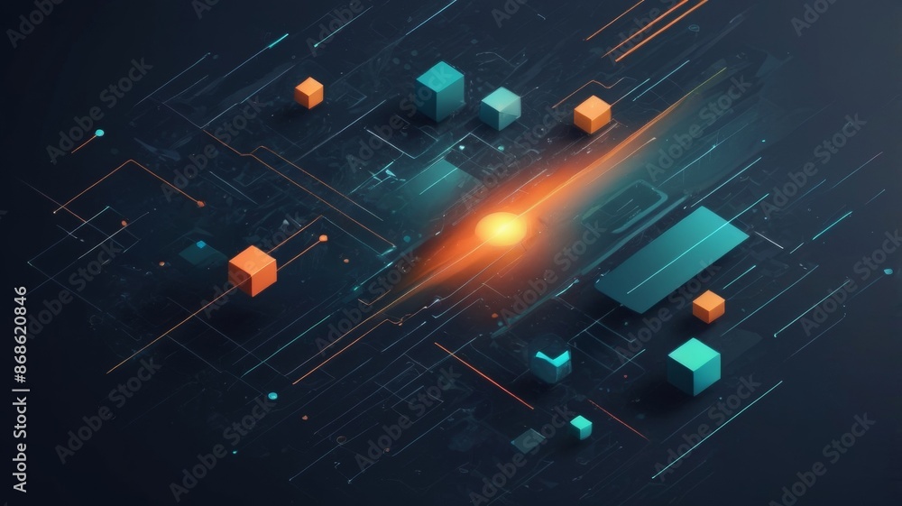 Poster abstract digital backgrounds are ideal for technology workflows, neural networks, ai, data transmiss