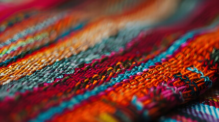 Colored fabric close up