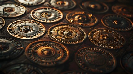 Mystic Zodiac Tarot Cards with Celestial Motifs in Moody Lighting