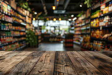 Blurred Supermarket Aisle