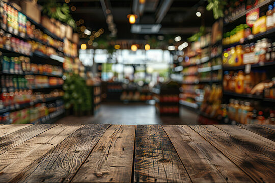Blurred Supermarket Aisle