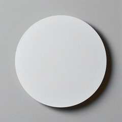White Round Paper Sticker Label