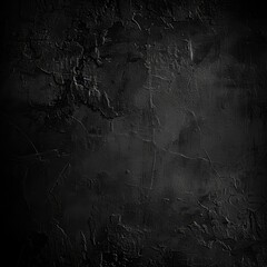 A dark grunge background texture for design, featuring rough and worn textures with subtle hints of light in the corners. It's perfect as an overlay or for creating urbanstyle designs. The black color