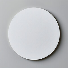 Blank White Round Paper Sticker Label
