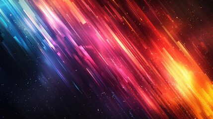 A digital spectrum of colors flows seamlessly across a minimalistic background, illustrating the beauty of technology with clean lines and vivid hues.