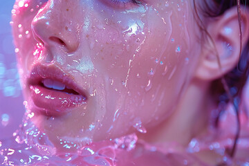 Clear Liquid Serum Gel Texture Background