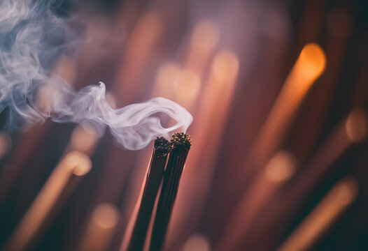 Burning incense sticks