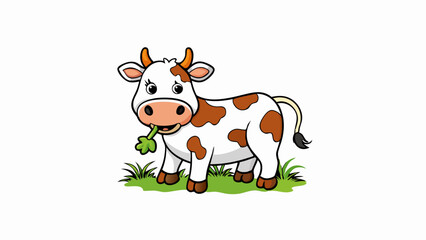 cow with a flower