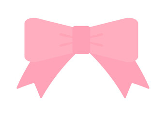 シンプルでかわいいピンク色のリボン - フェミニンなデコレーションの素材