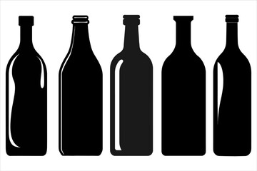 Unique bottle silhouette icon