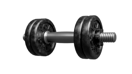 Sport lifestyle concept with One Dumbbells, 3D render
