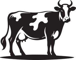 cow vector art illustration. eps