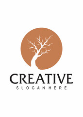 tree idea concept vector logo design