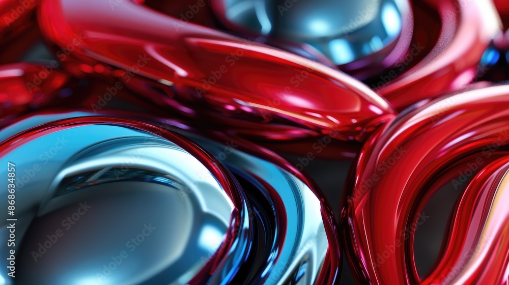Poster 3d abstract shapes three-dimensional abstract shapes