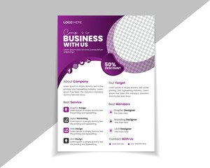 A Modern Creative Corporate Business Flyer Design, New Poster Template Foe Business, brochure.