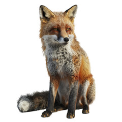 Fototapeta premium Photo of Fox isolated on transparent background