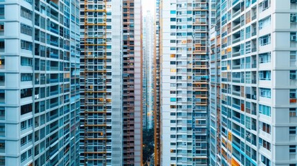 High-rise apartments cluster of high-rise residential buildings