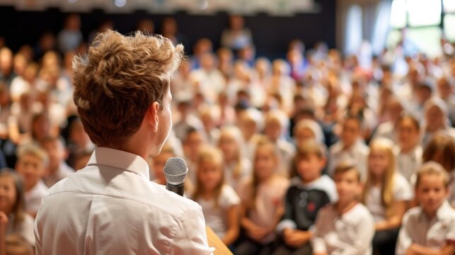 School assembly speaker at school assembly