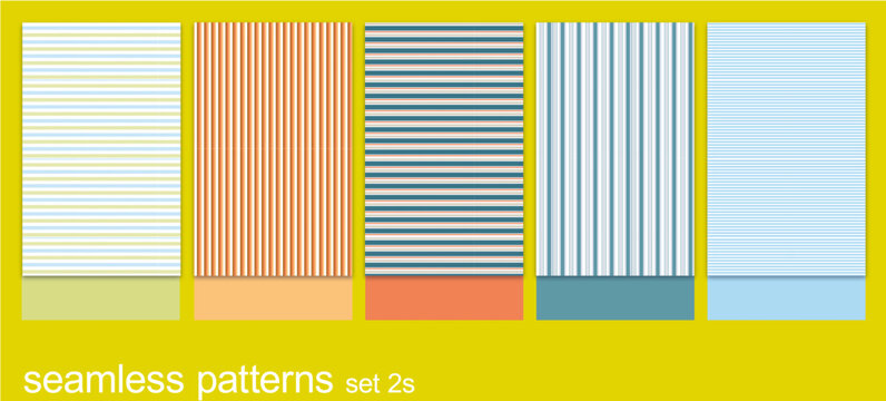 Seamless Pattern Collection 2S, stipes, and lines textile-inspired