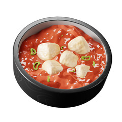 3D Illustration Miso Soup Japanese Food  