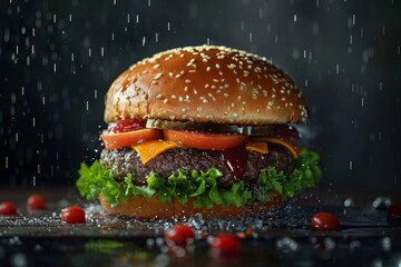 Burger Realistic photography