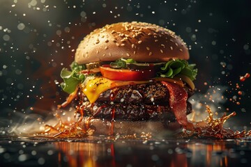 Burger Realistic photography