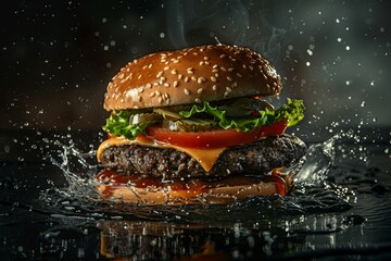 Burger Realistic photography