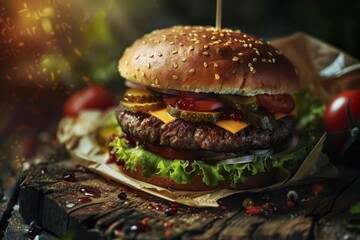 Burger Realistic photography
